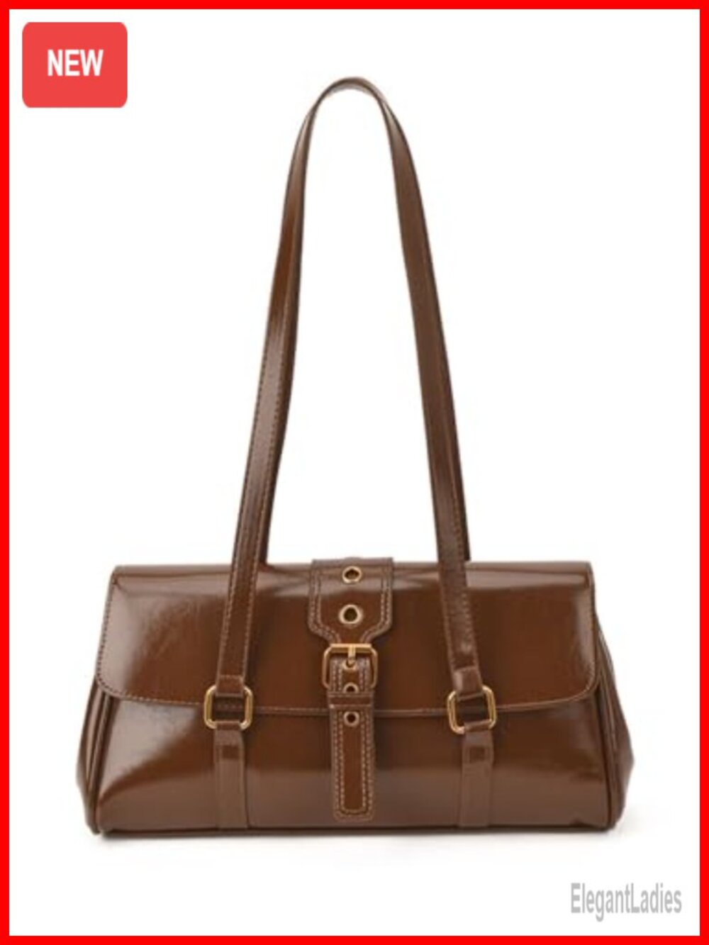 Vegan Leather Y2K Shoulder Bag Underarm Purse with Top Handle